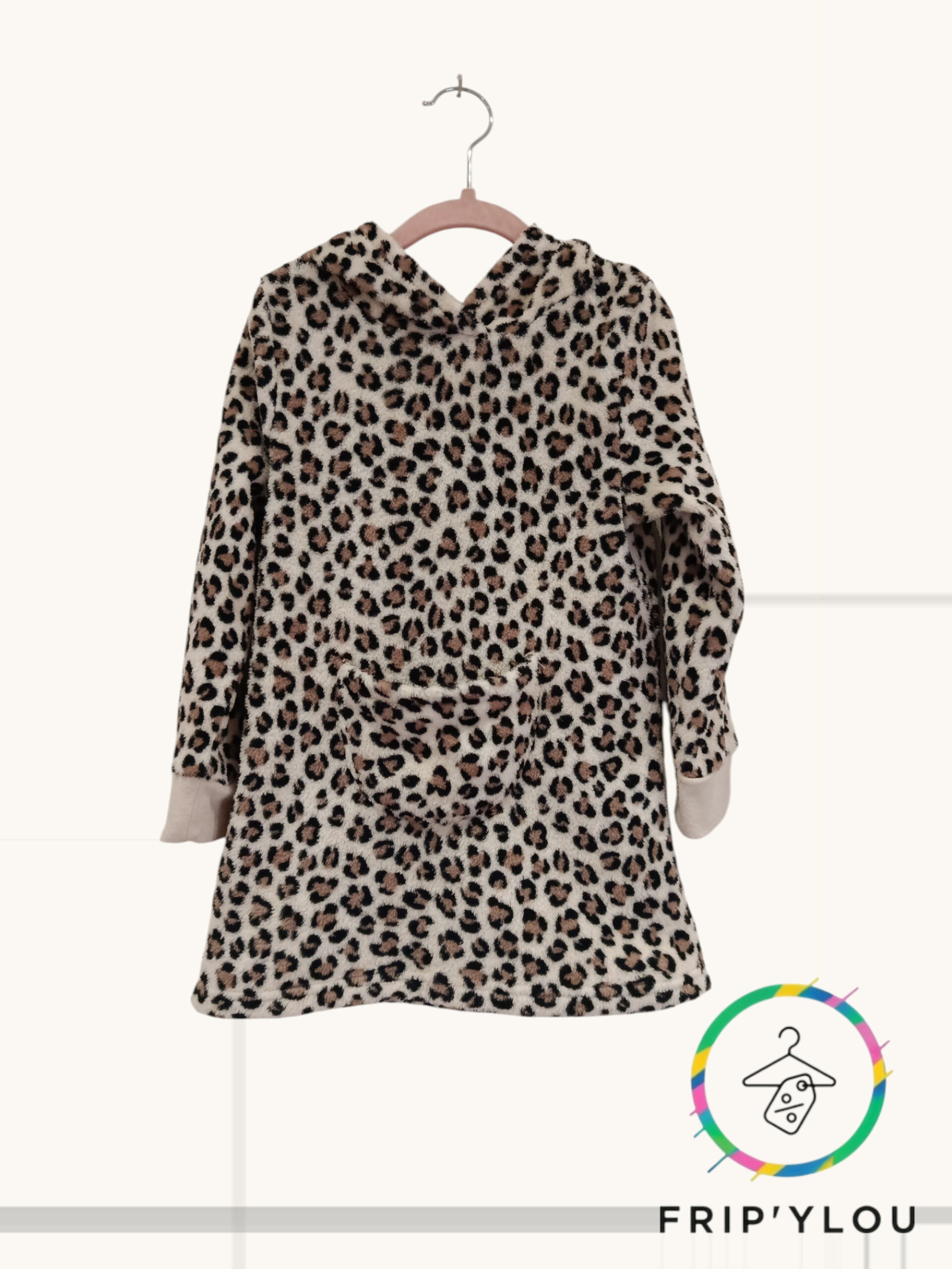 đ Robe de chambre fille pilou â H&M â 5/6 ans â Motif lĂ©opard A1564