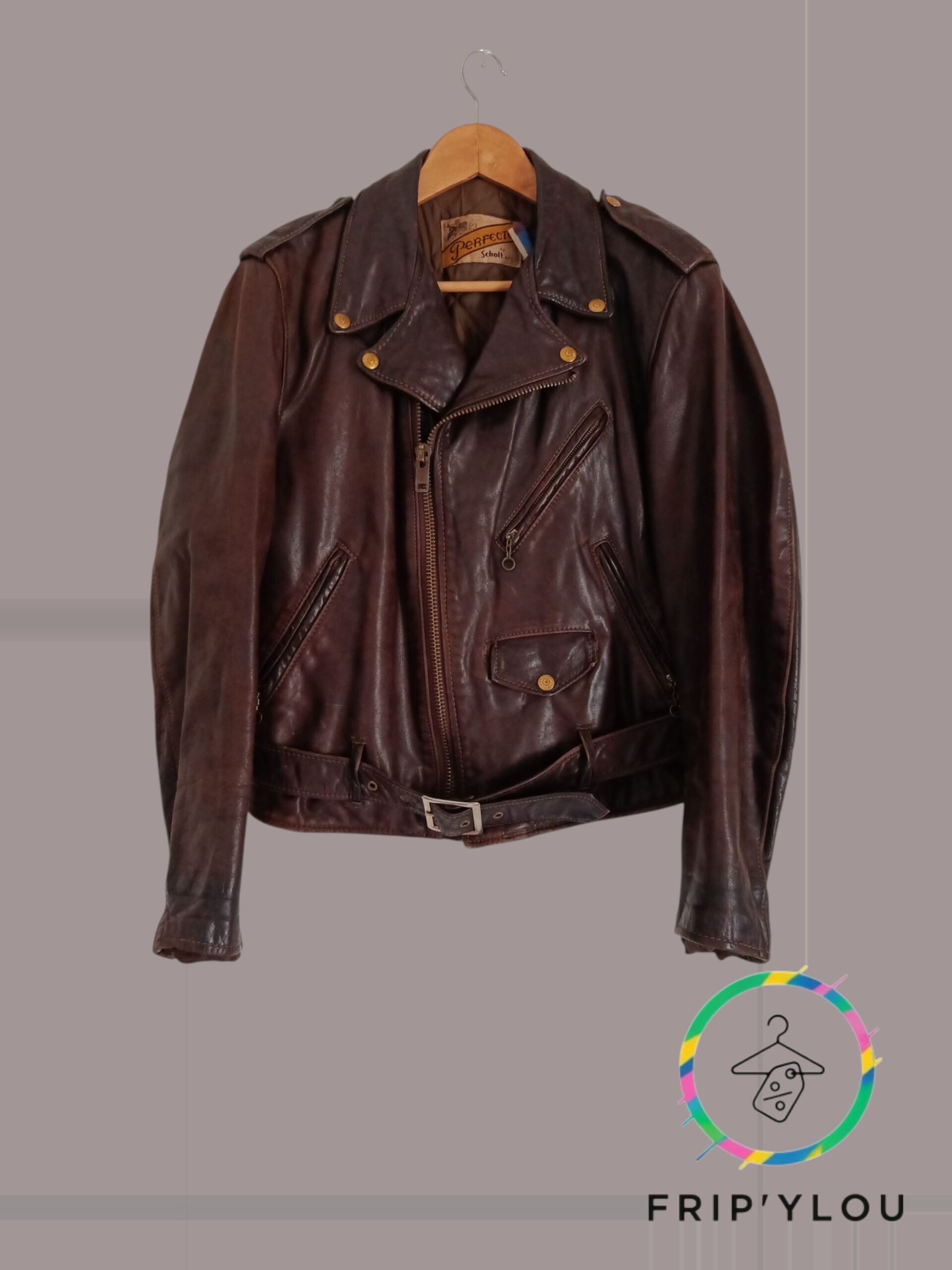 Perfecto Schott Vintage cuir véritable homme M/38 A1536