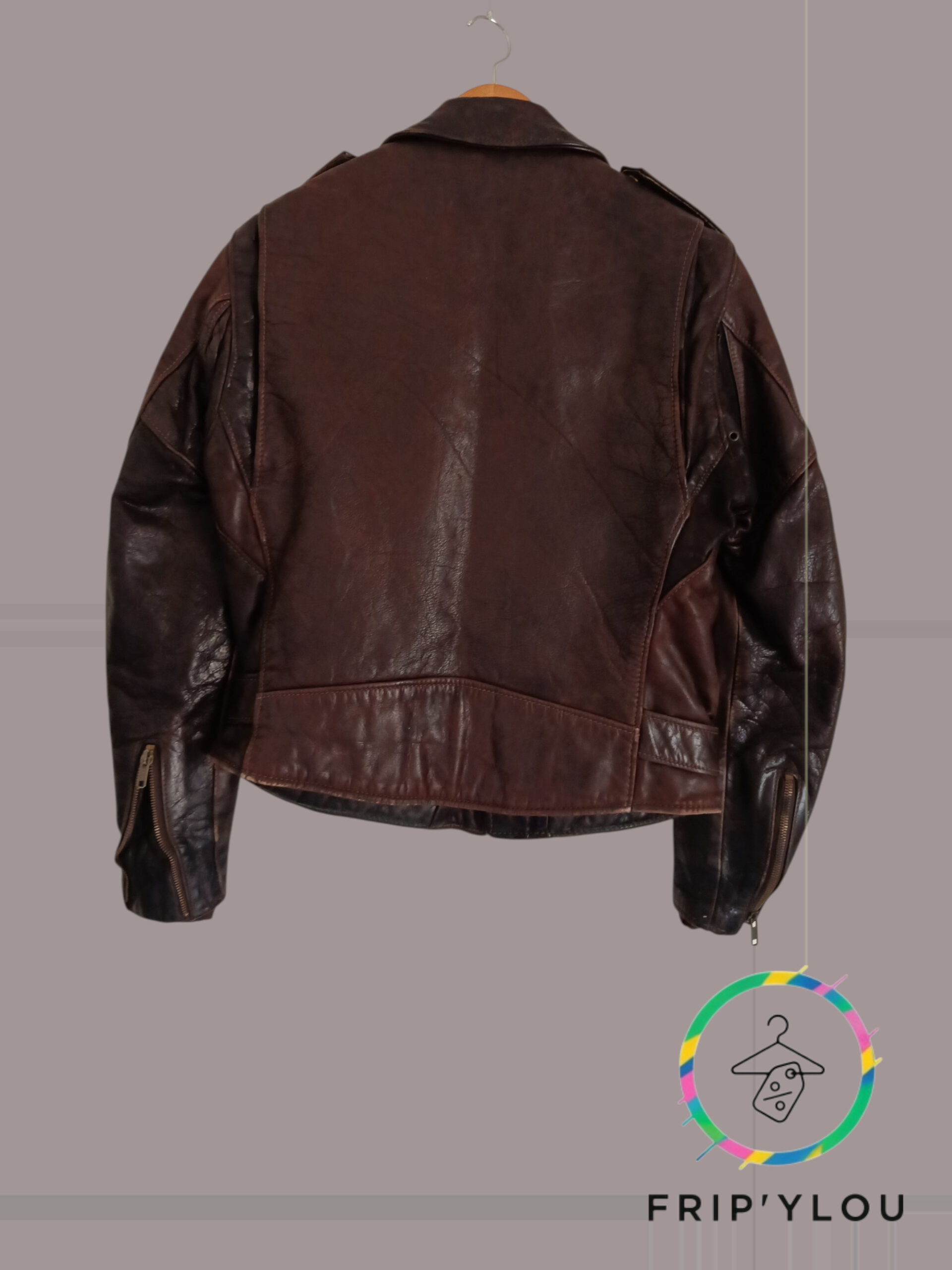 Perfecto Schott Vintage cuir véritable homme M/38 A1536 – Image 2