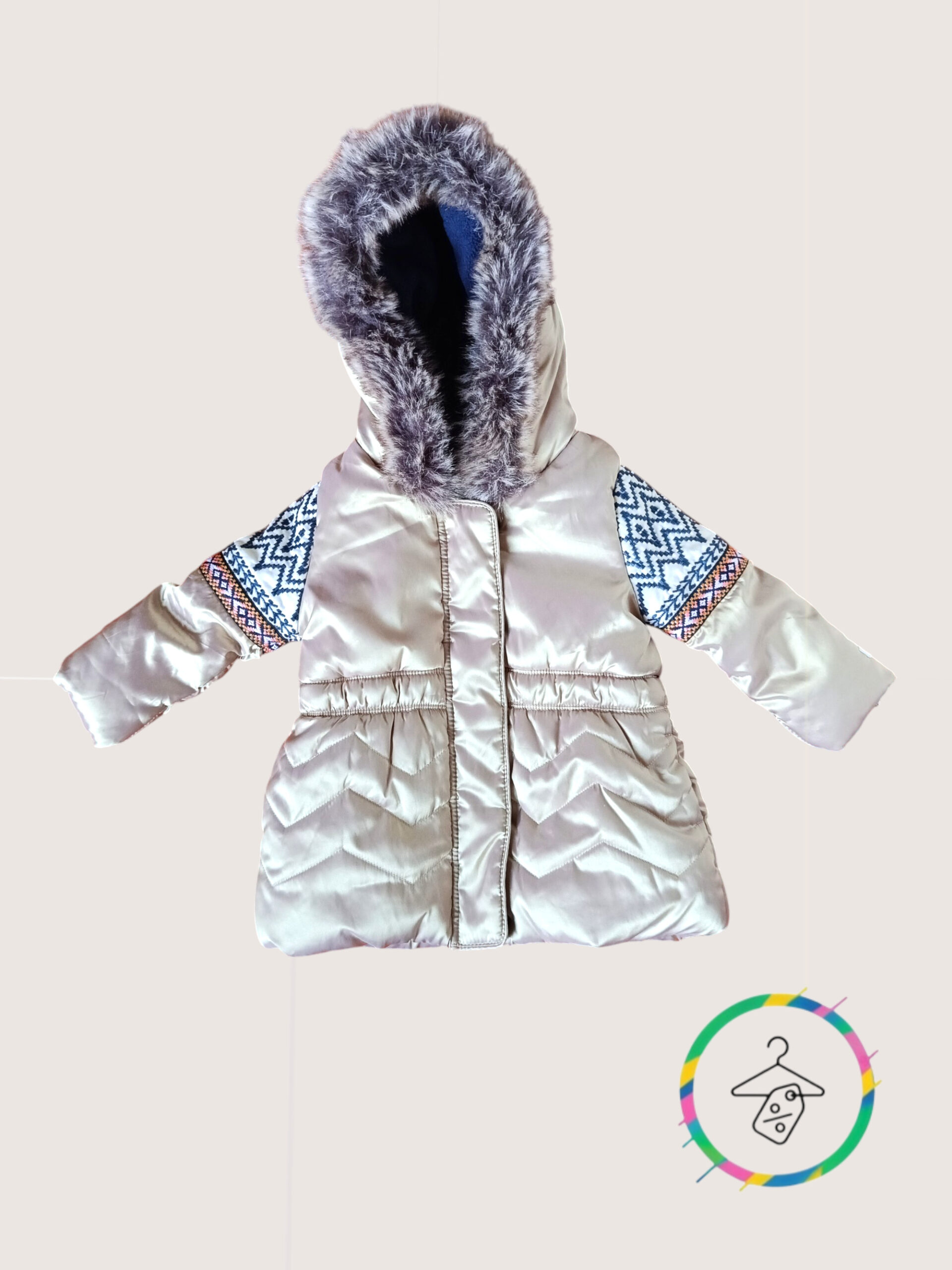 Petit manteau chic et douillet – 12 mois- fille- Catimini doré A1540