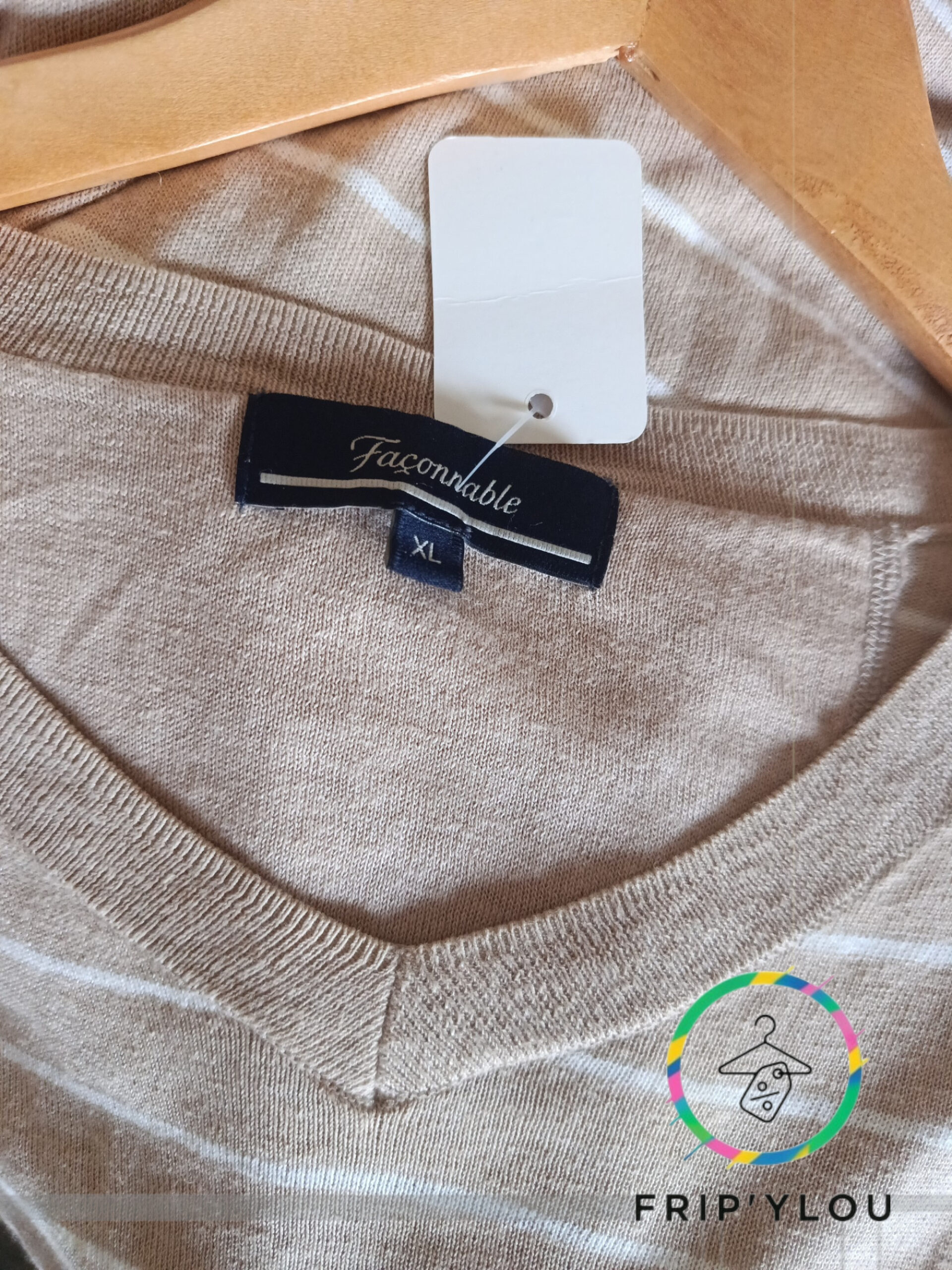 🤎 Pull rayé Façonnable – Taille XL – Très bon état A1390 – Image 2
