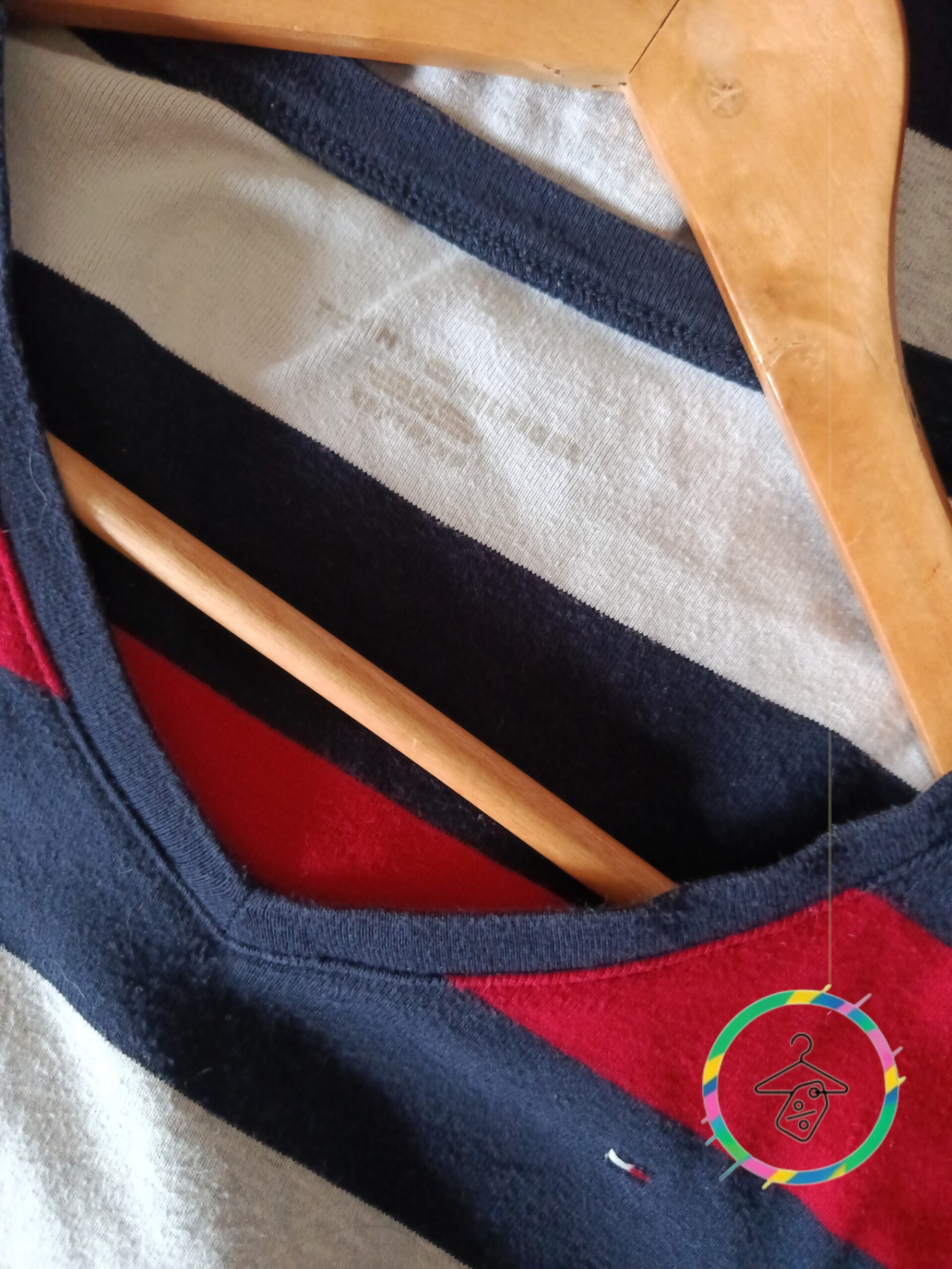 🌸 T-shirt rayé Tommy Hilfiger – Femme XS – Bon état A1589 – Image 2
