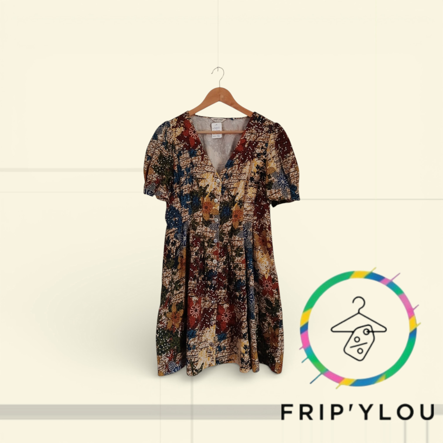 🌸 Robe Naf Naf – Taille 38 – Style bohème chic A1545