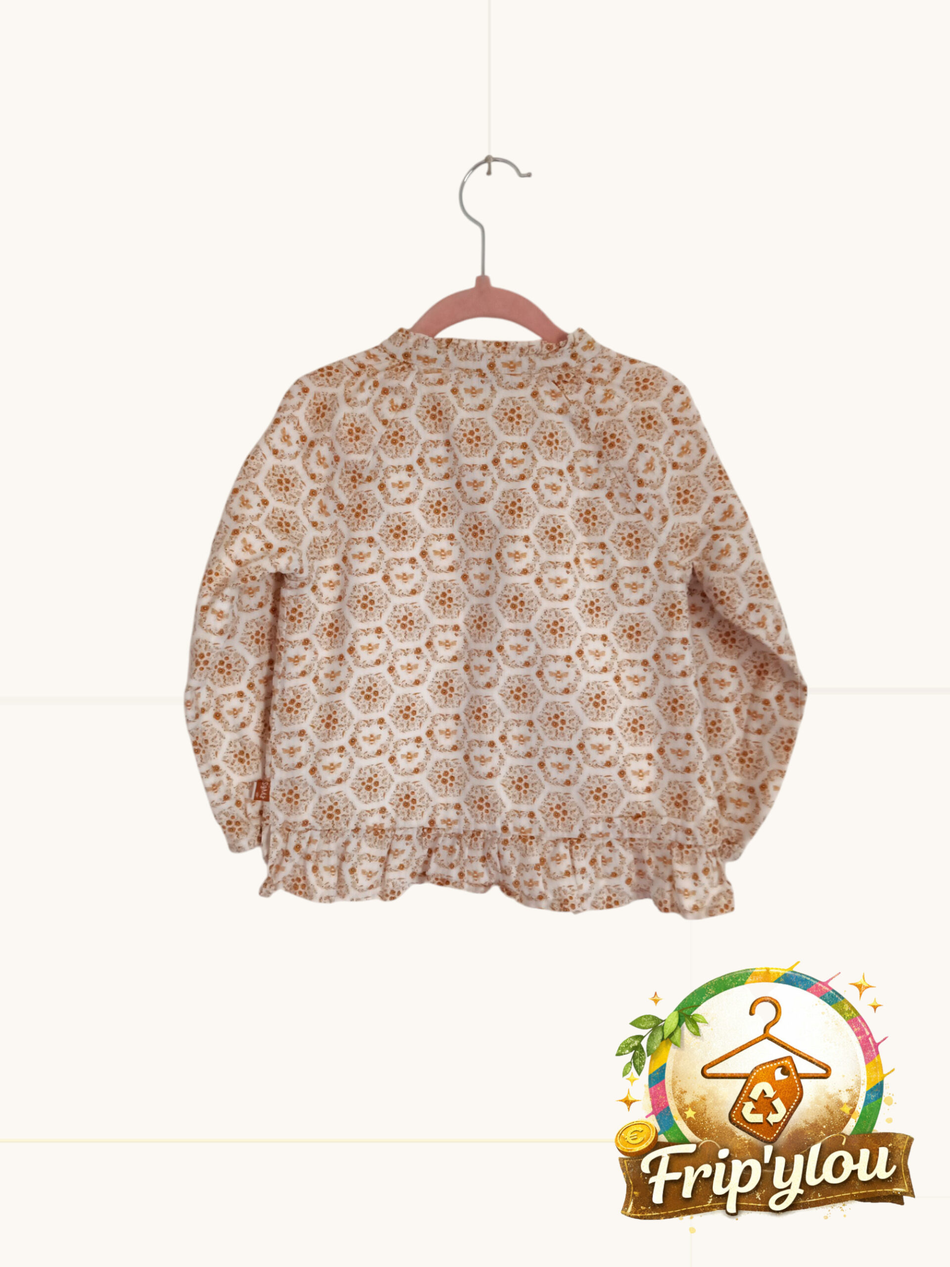 🌼 Blouse motif abeilles Sergent Major – 4 ans 🌼 A1641 – Image 2