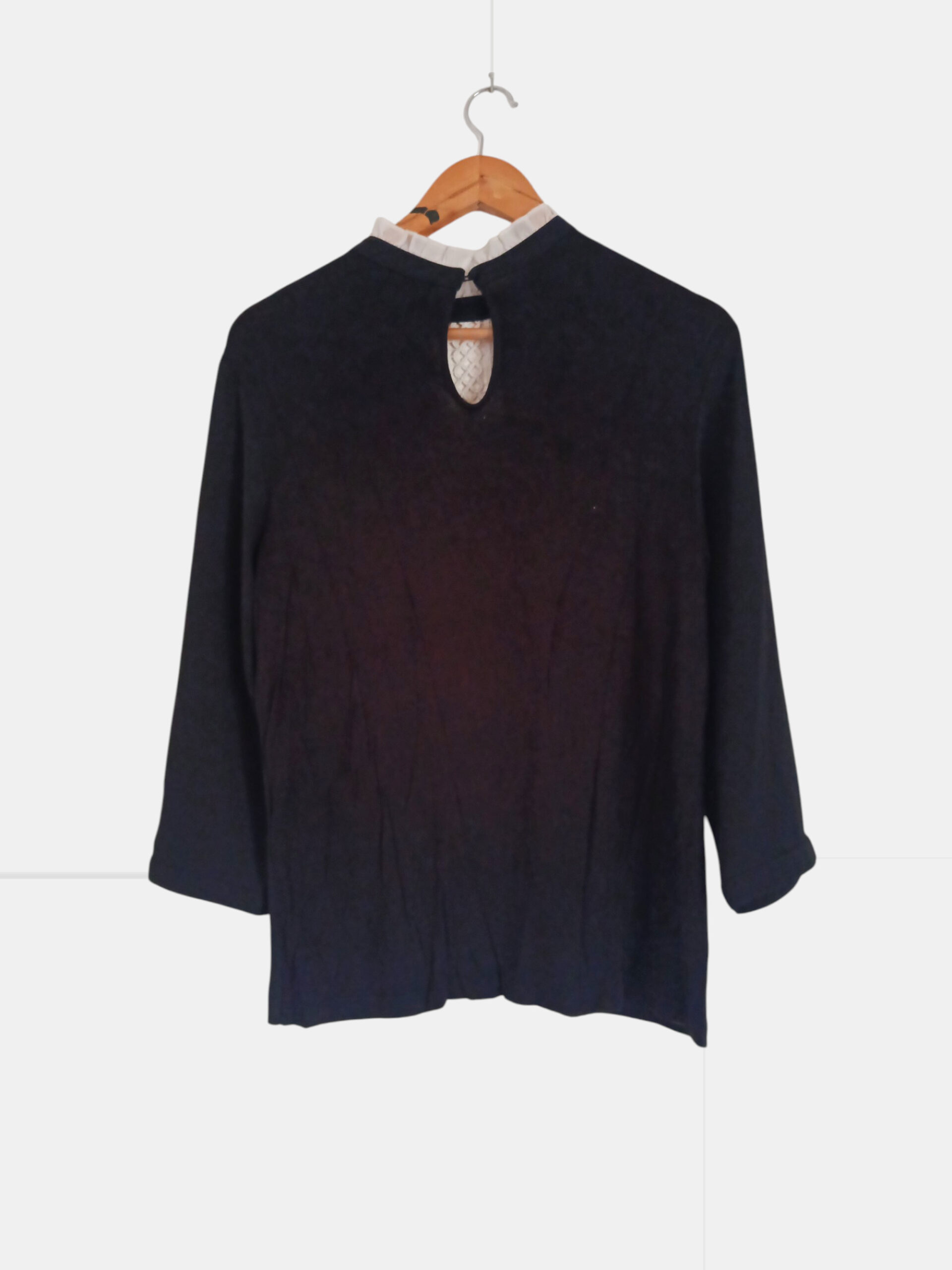 Blouse noire 1.2.3 – Taille 40 – Style bohème chic A1597 – Image 2