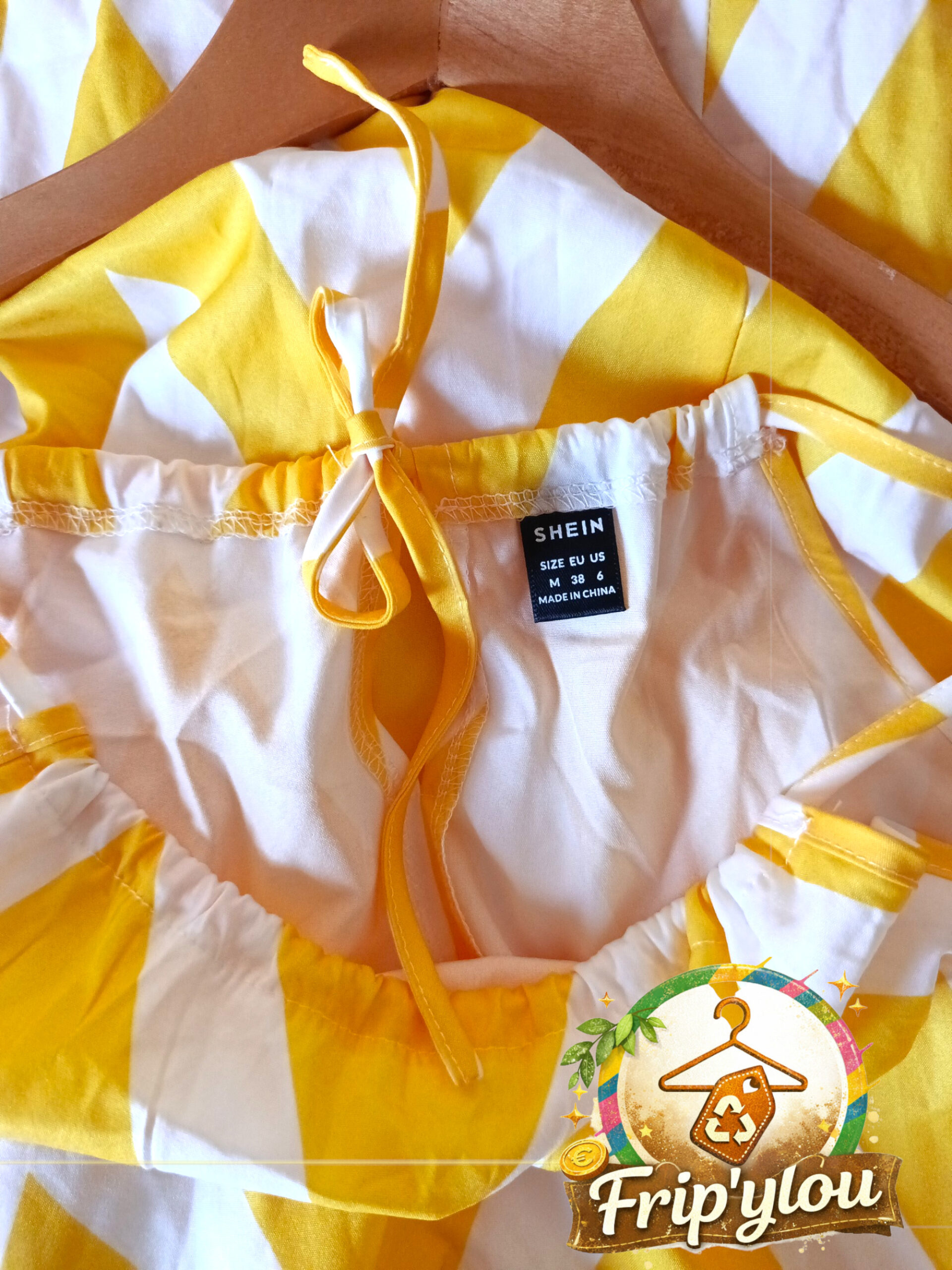 ☀️ Robe longue été jaune & blanc – SHEIN – Taille 38 (M) ☀️A1627 – Image 2