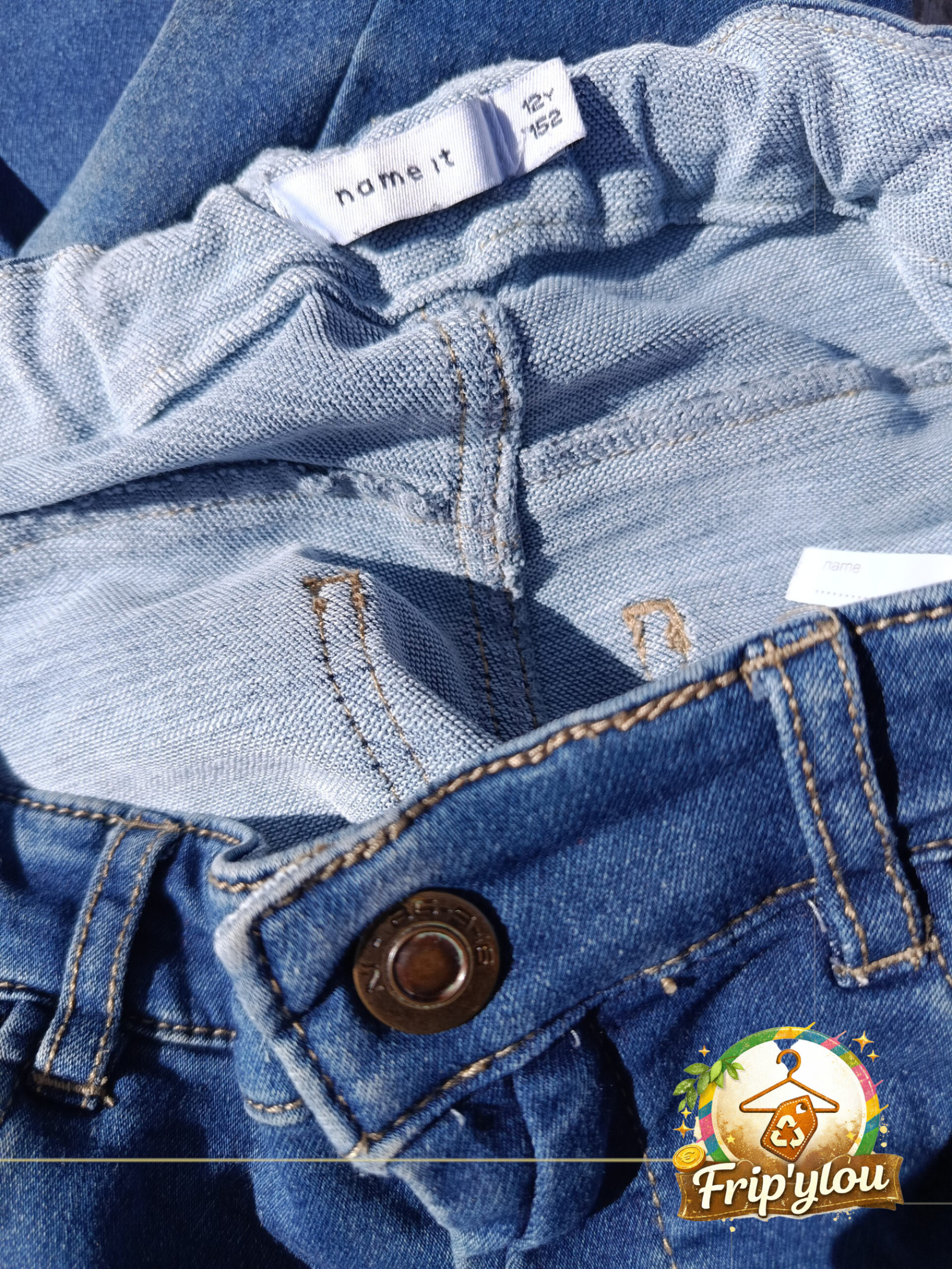 Jean skinny NAME IT fille – 12 ans – Basique du dressing A1647 – Image 3