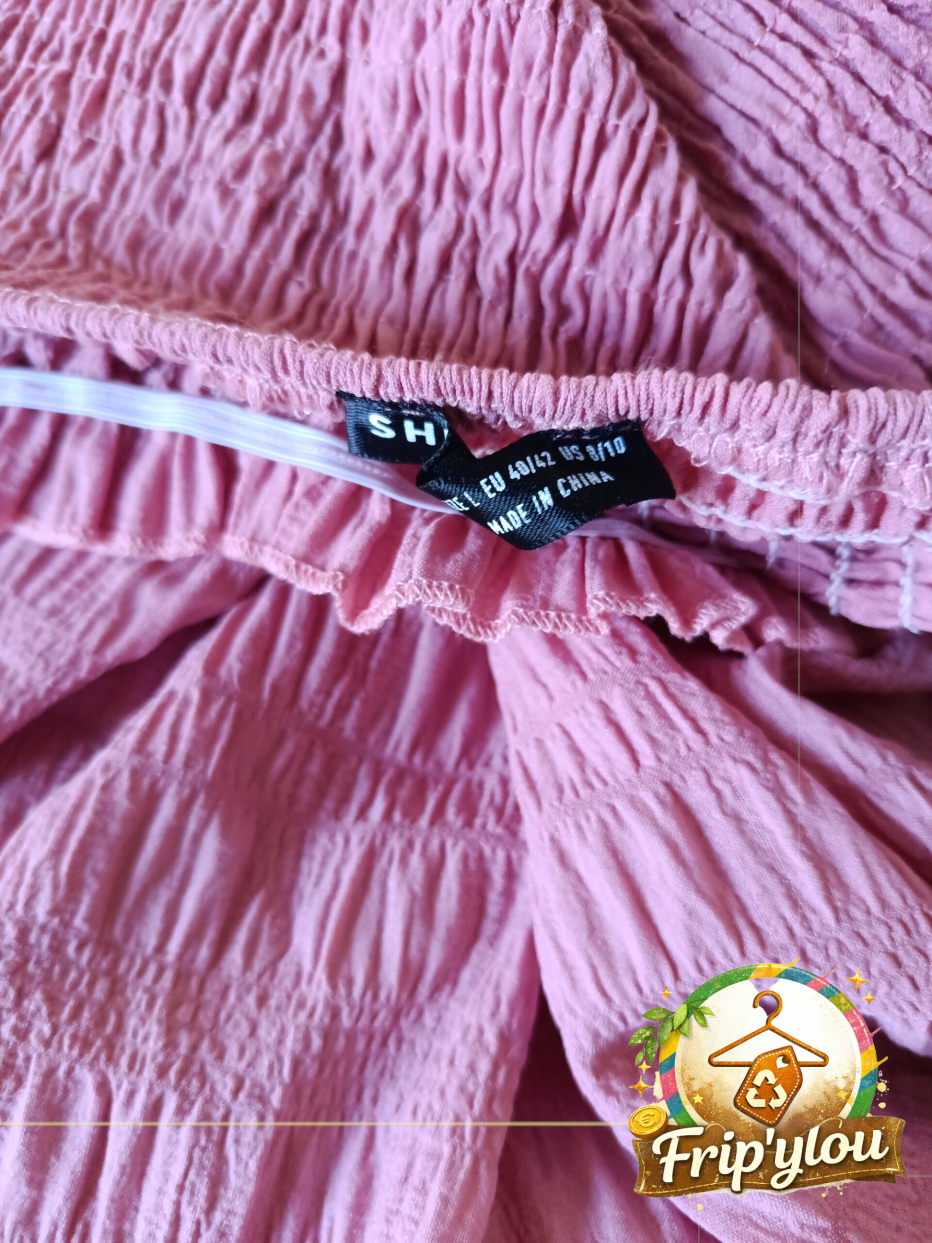 🌸 Robe rose bohème épaules dénudées – SHEIN – Taille 40/42 🌸A1626 – Image 2
