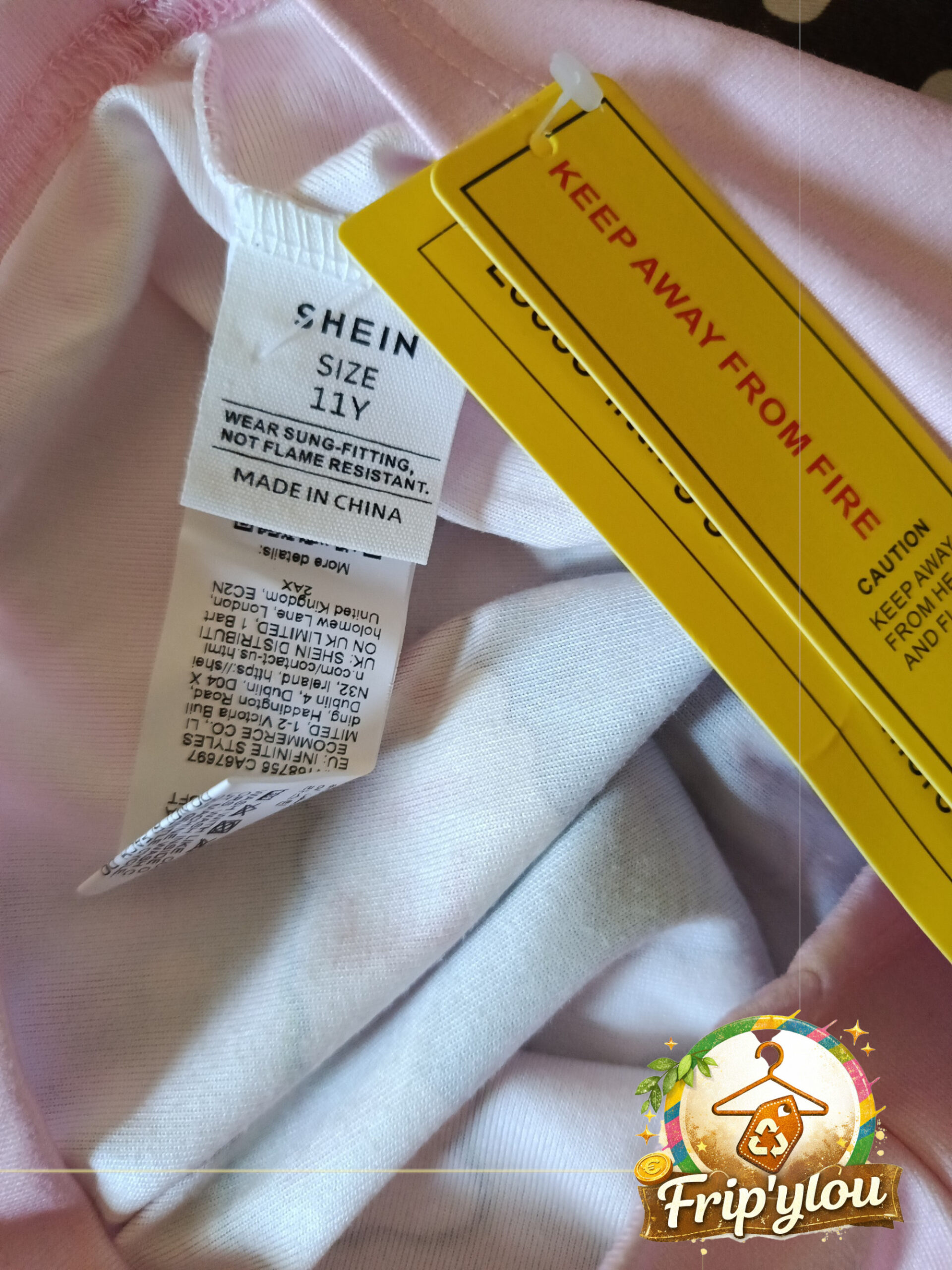 ✨💗 T-shirt SHEIN rose “Lovely” – Neuf avec étiquette – 11 ans 💗✨ A1619 – Image 2