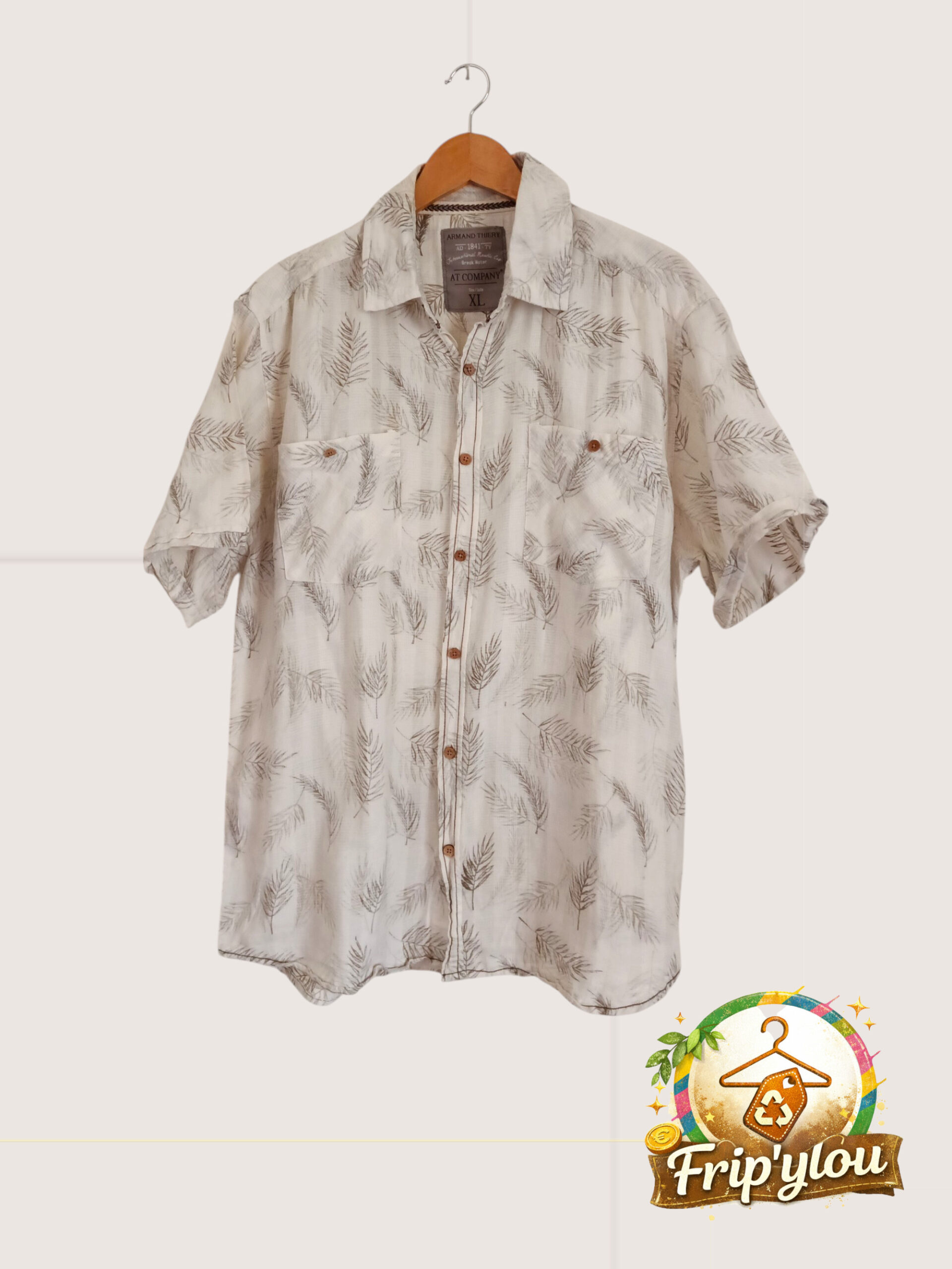 🌿 Chemise Armand Thiery – Taille XL – Style estival chic A1637 – Image 2