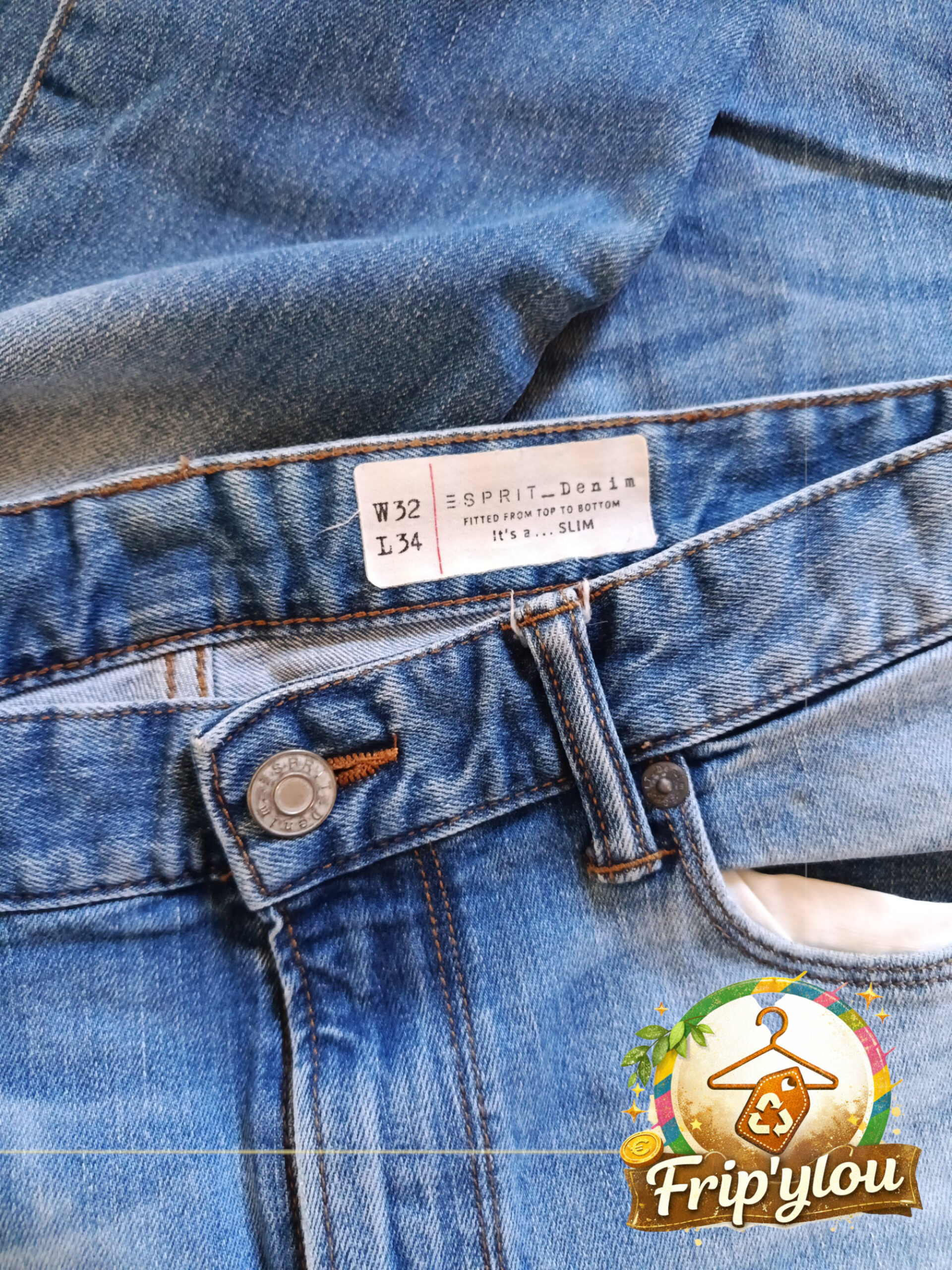 👖 Jean slim ESPRIT Homme – Taille W32 L34 – Denim tendance 👖A1644 – Image 2