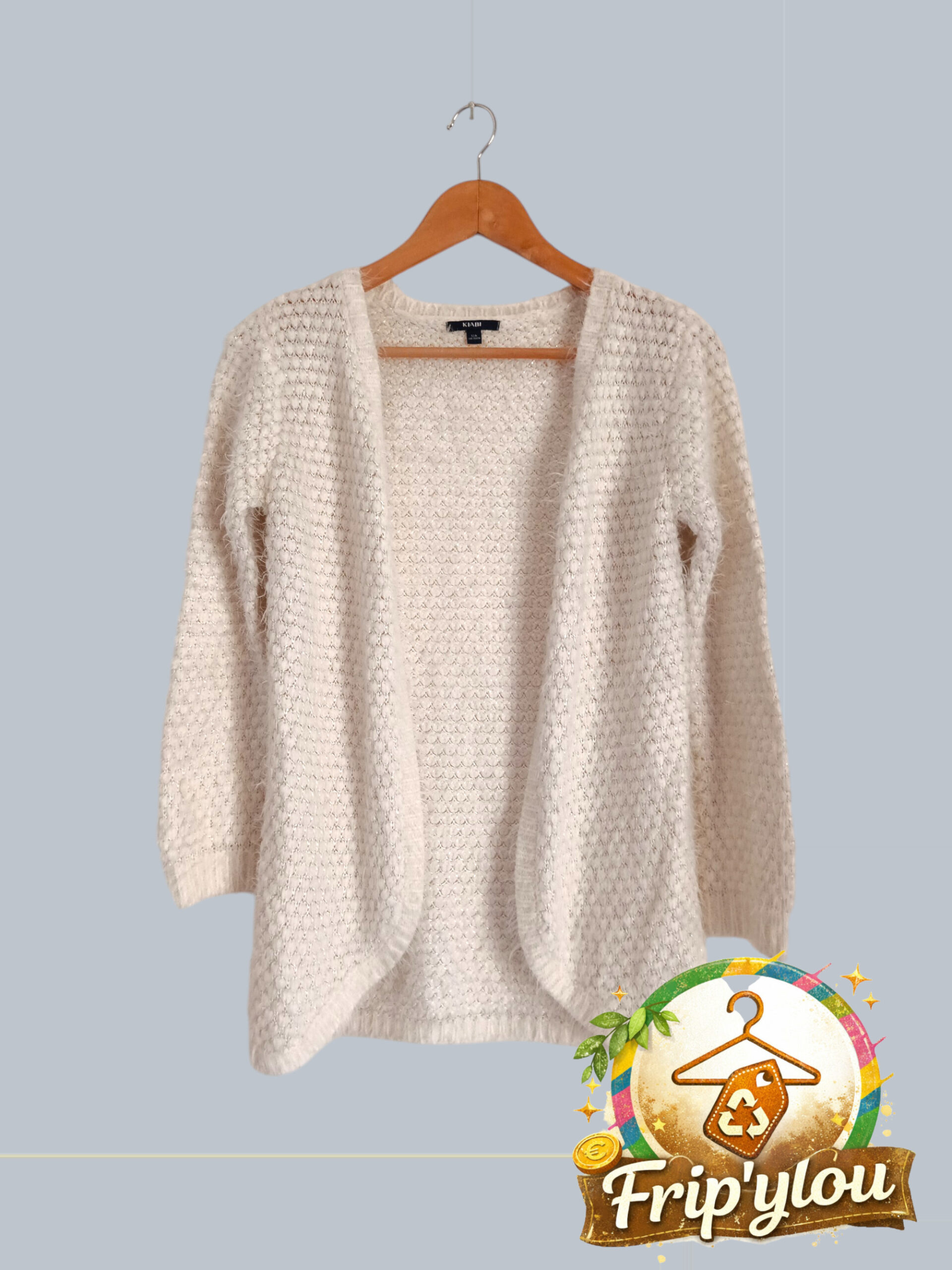 Gilet cardigan KIABI – 12 ans fille – Maille douce écru ✨ A1612