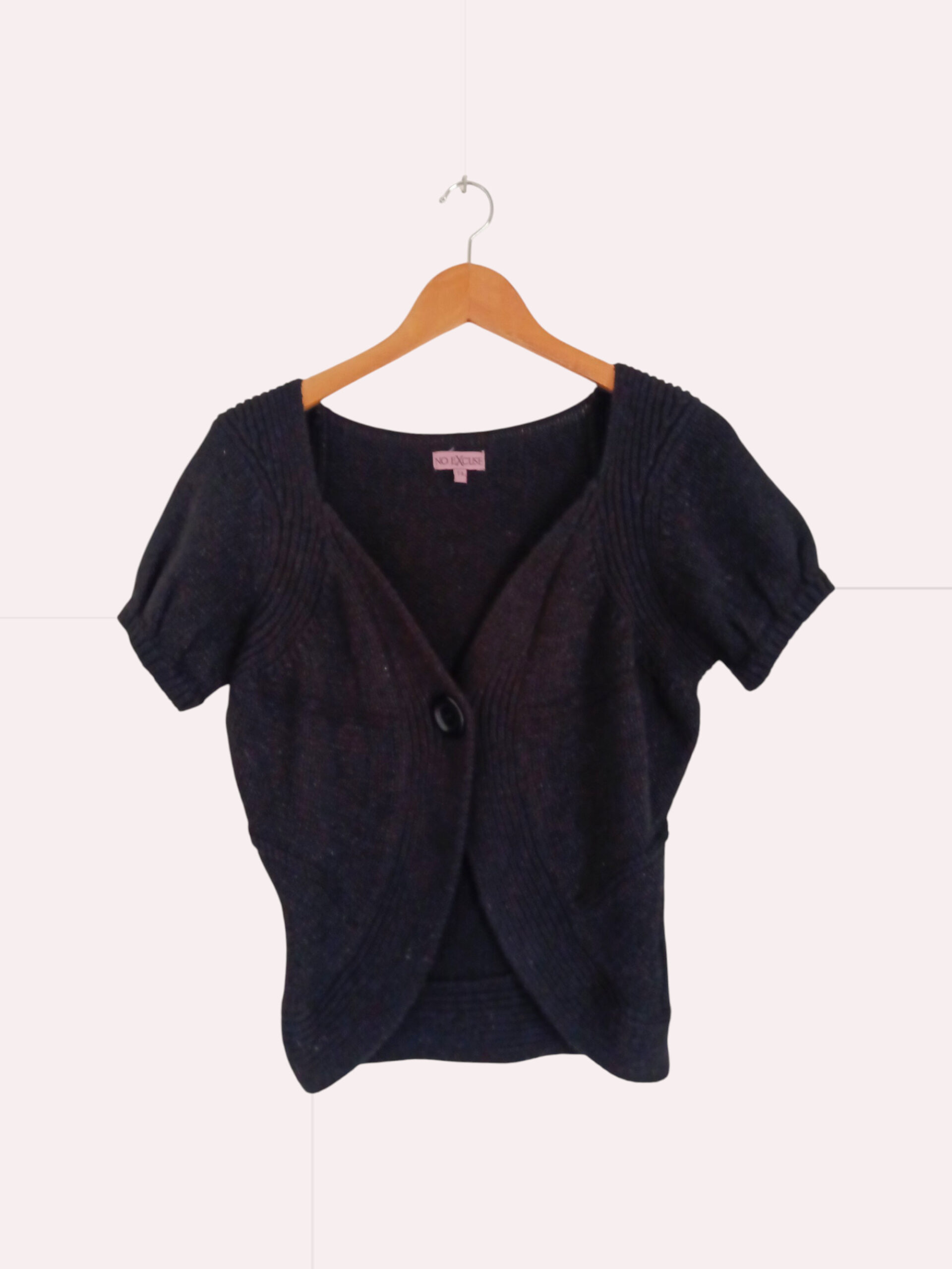 Gilet / boléro femme légèrement scintillant – Taille 40 – No Excuse ✨ A1606