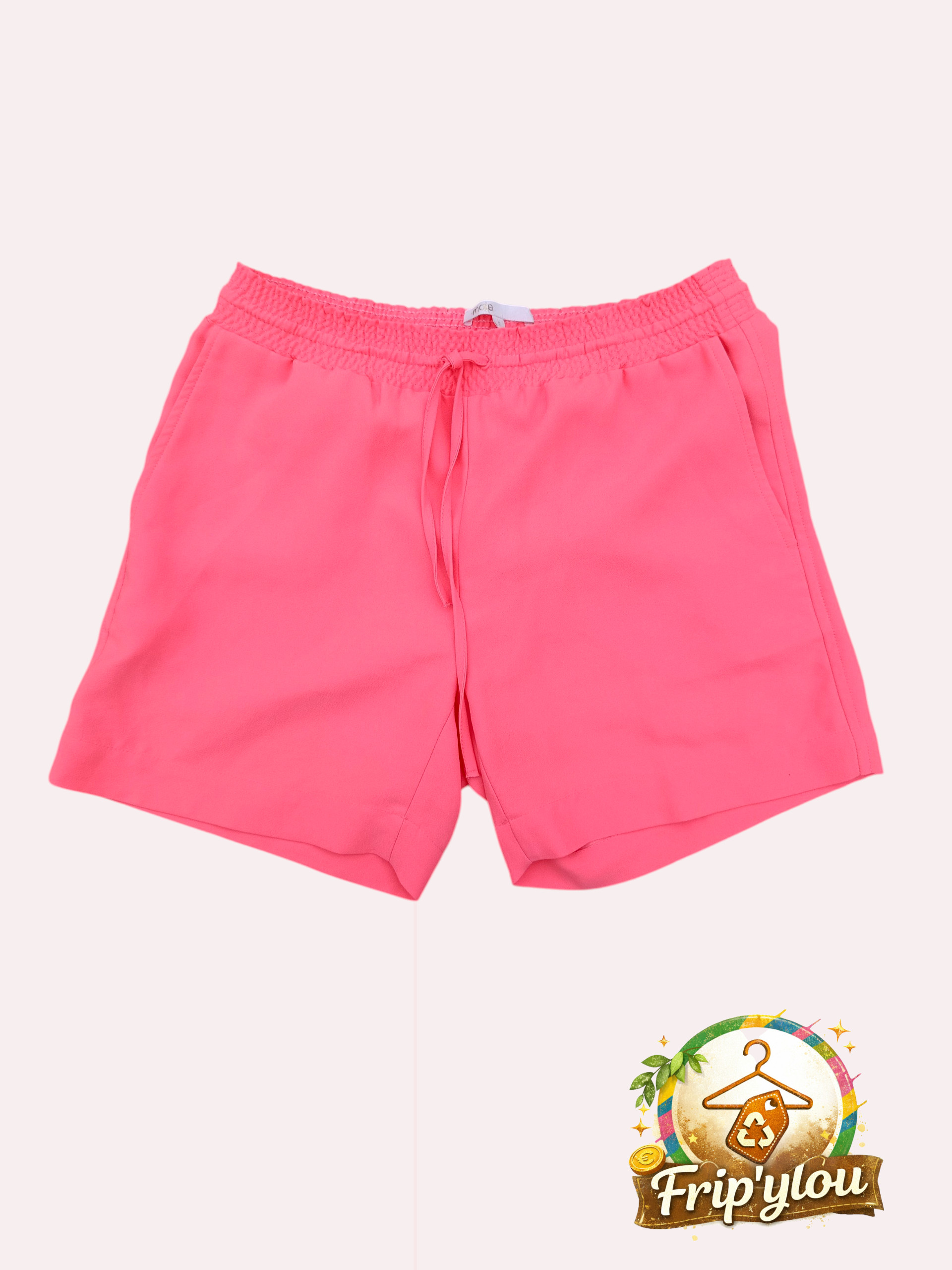 Short fluide rose corail fluo MAJE – Taille 2 (≈ 38) A1677