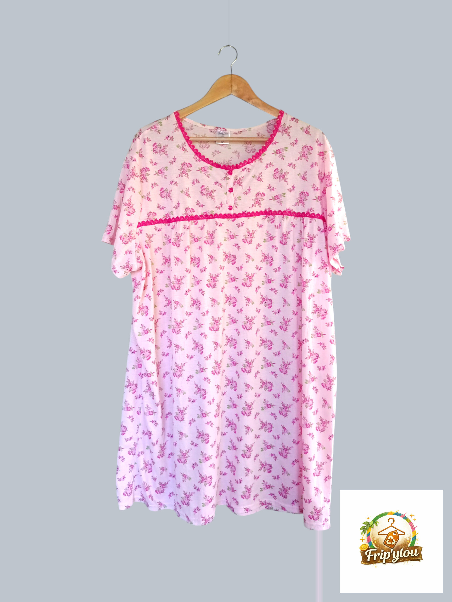 Chemise de nuit fleurie – Anne de Lancay – Taille XXL A1696
