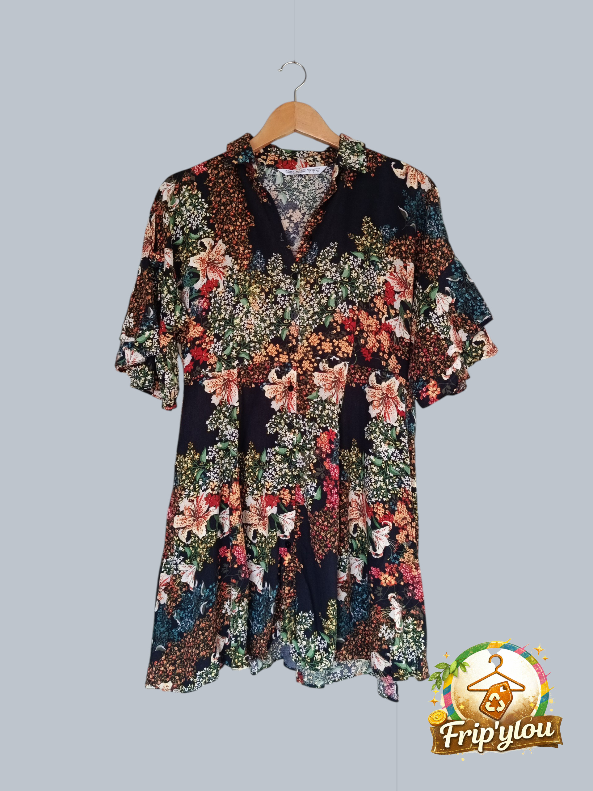 Robe fluide ZARA – Imprimé floral taille S A1678