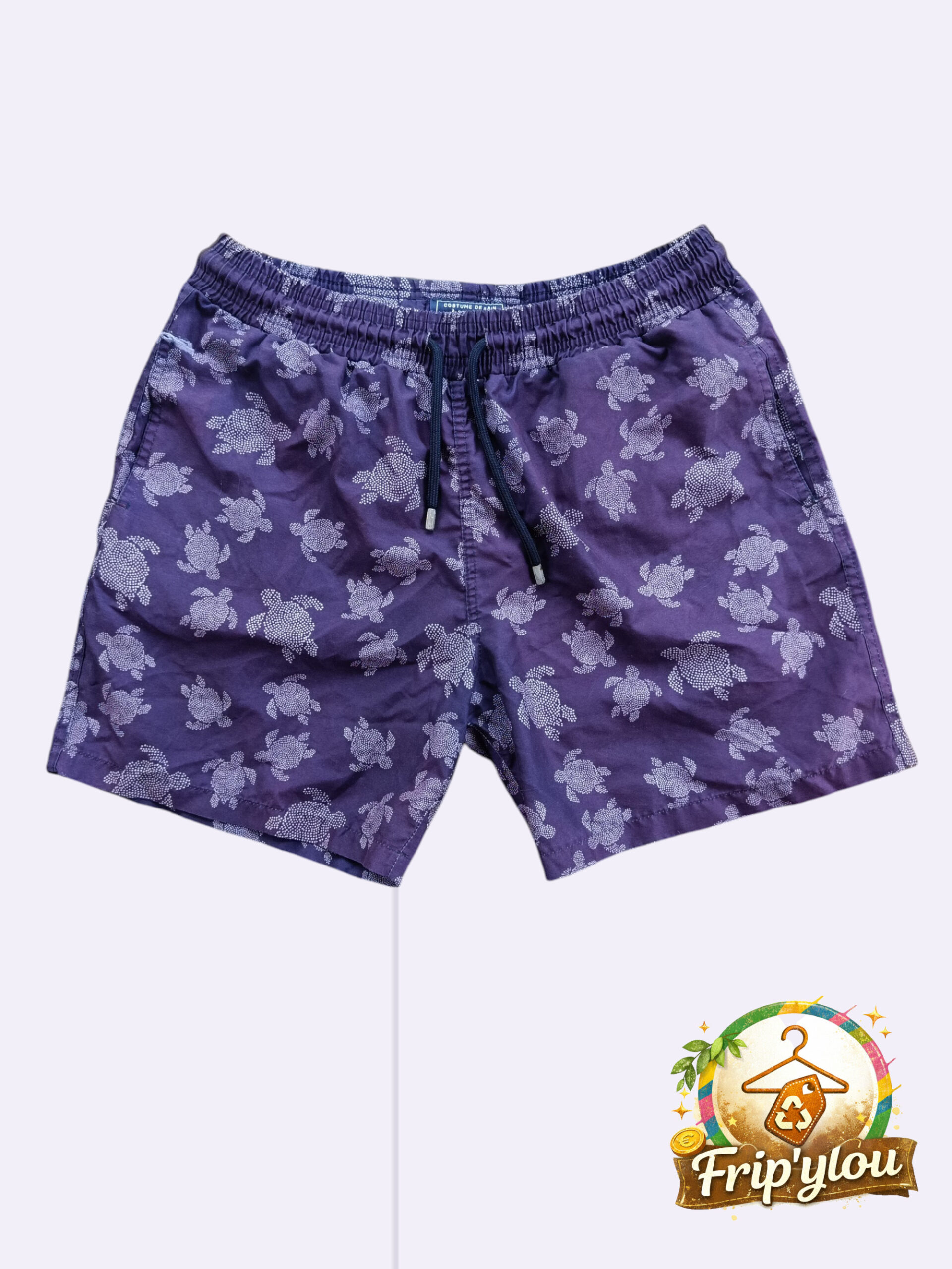Short de bain Homme Vilebrequin – Taille L – Motif tortues A1688