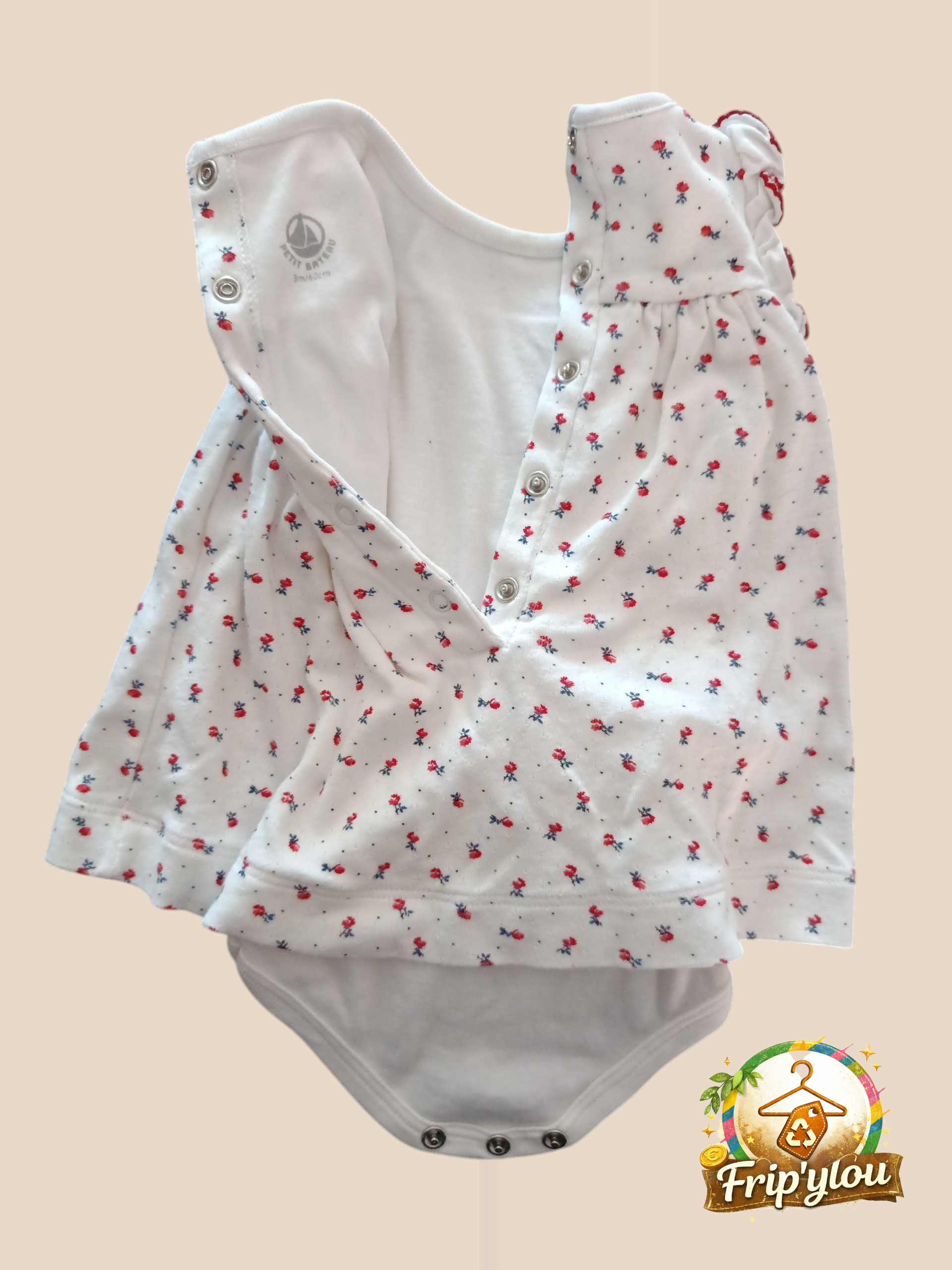 Robe body – petites fleurs – esprit bohème chic A1669 – Image 2