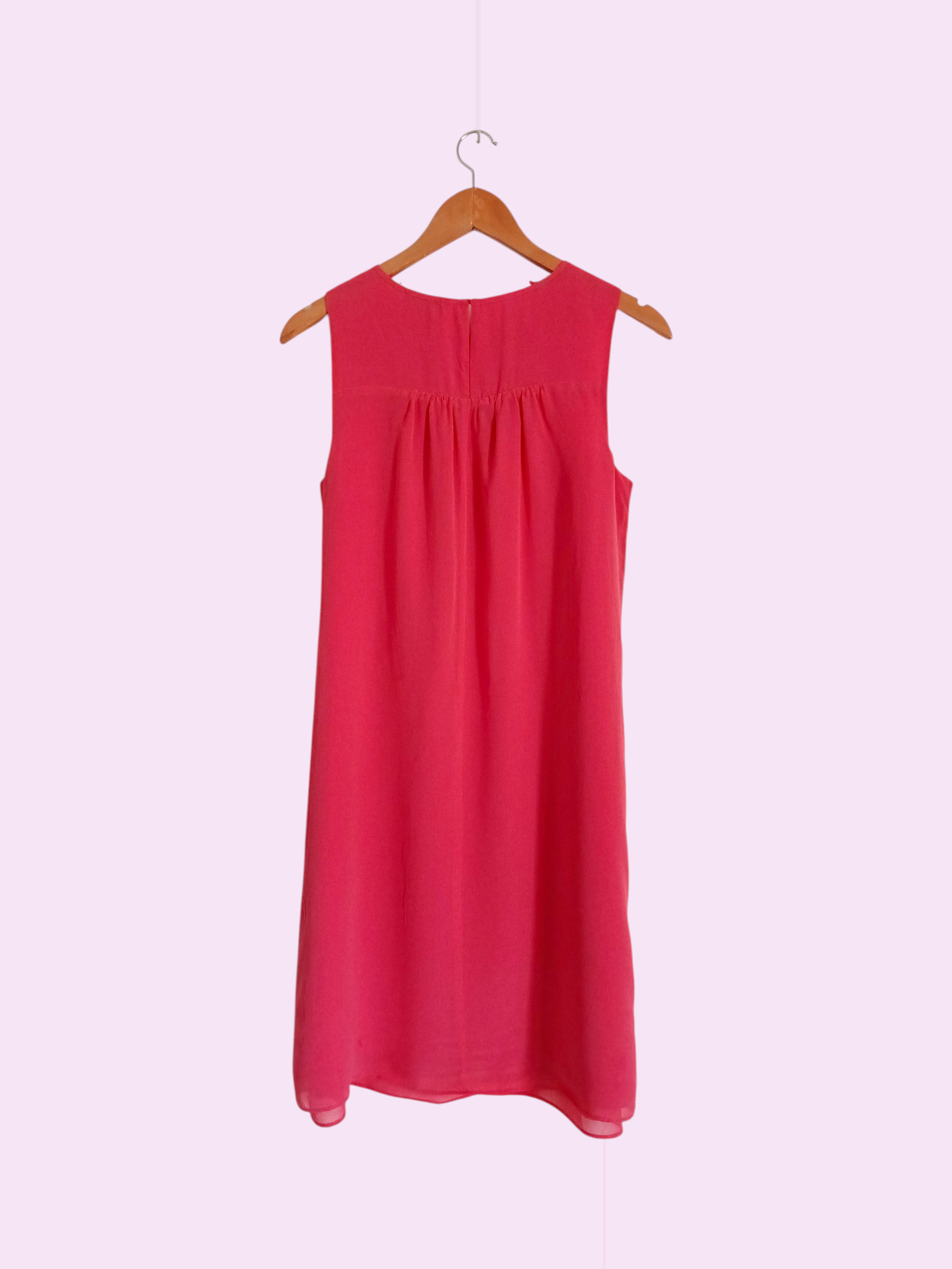 Robe 123 en soie – rouge/rose éclatant – taille 38- A1660 – Image 2