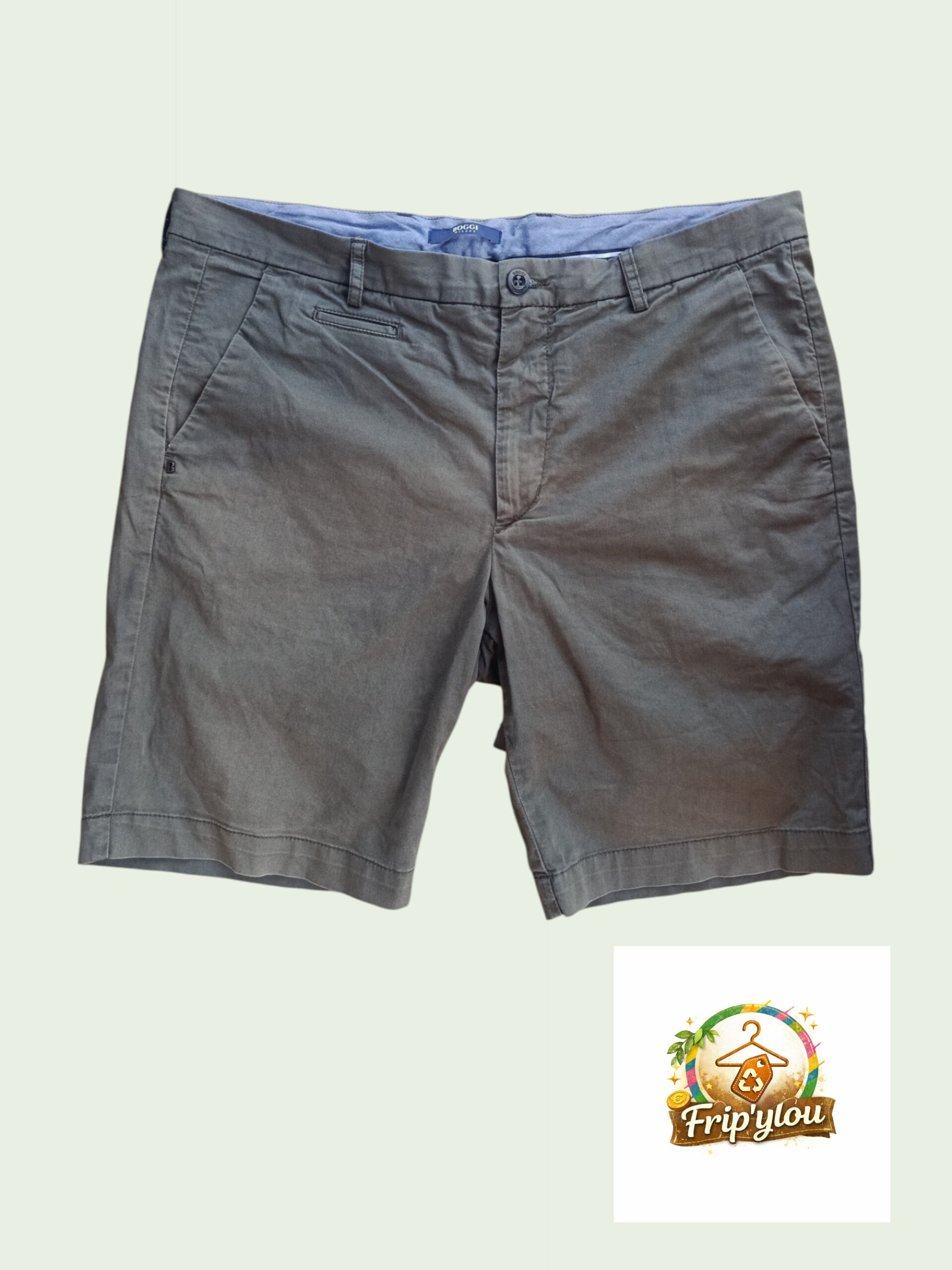 Short Chino Boggi Milano Kaki T44 homme A1719