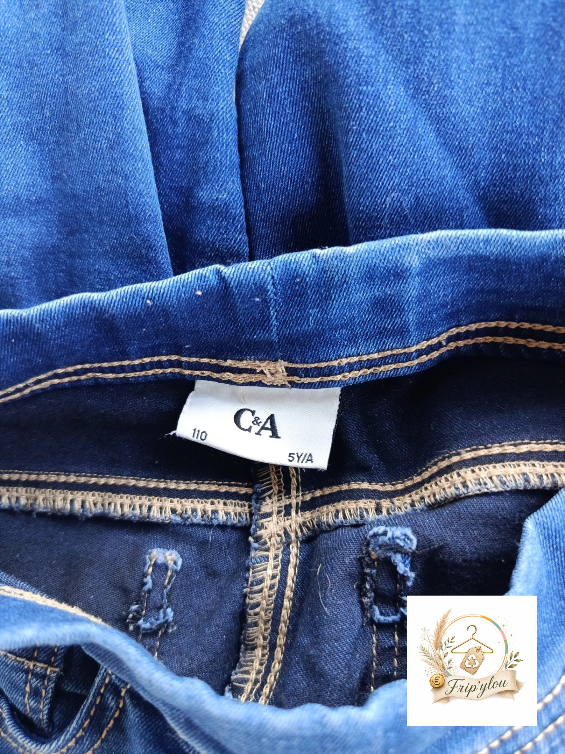 Jean slim fille C&A – 5 ans (110 cm) – A1770 – Image 3