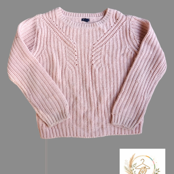 Pull  maille Kiabi Rose Poudré – 8 ans – A1760