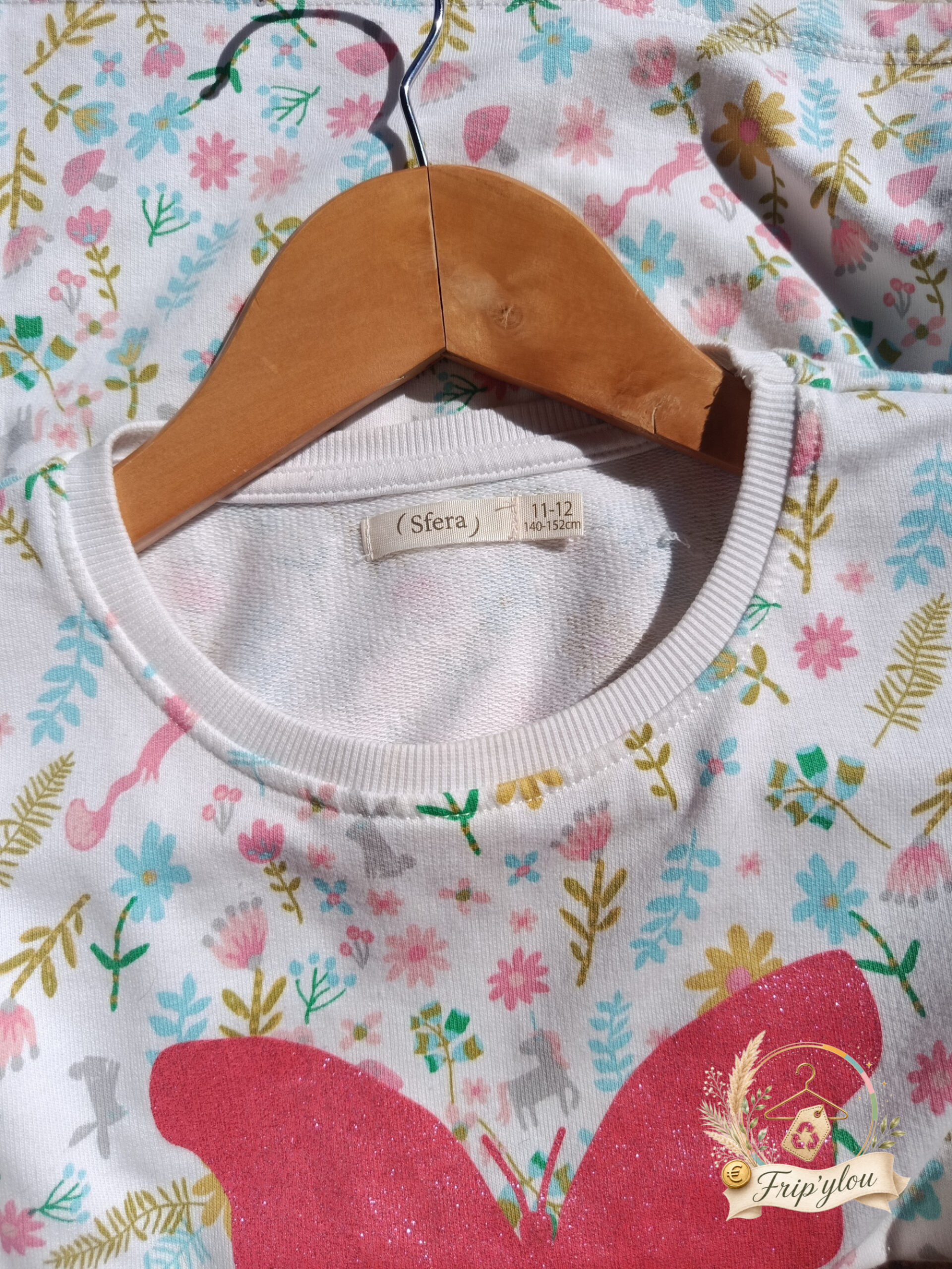 T-shirt / sweat fin fille – 11/12 ans - A1788 – Image 2
