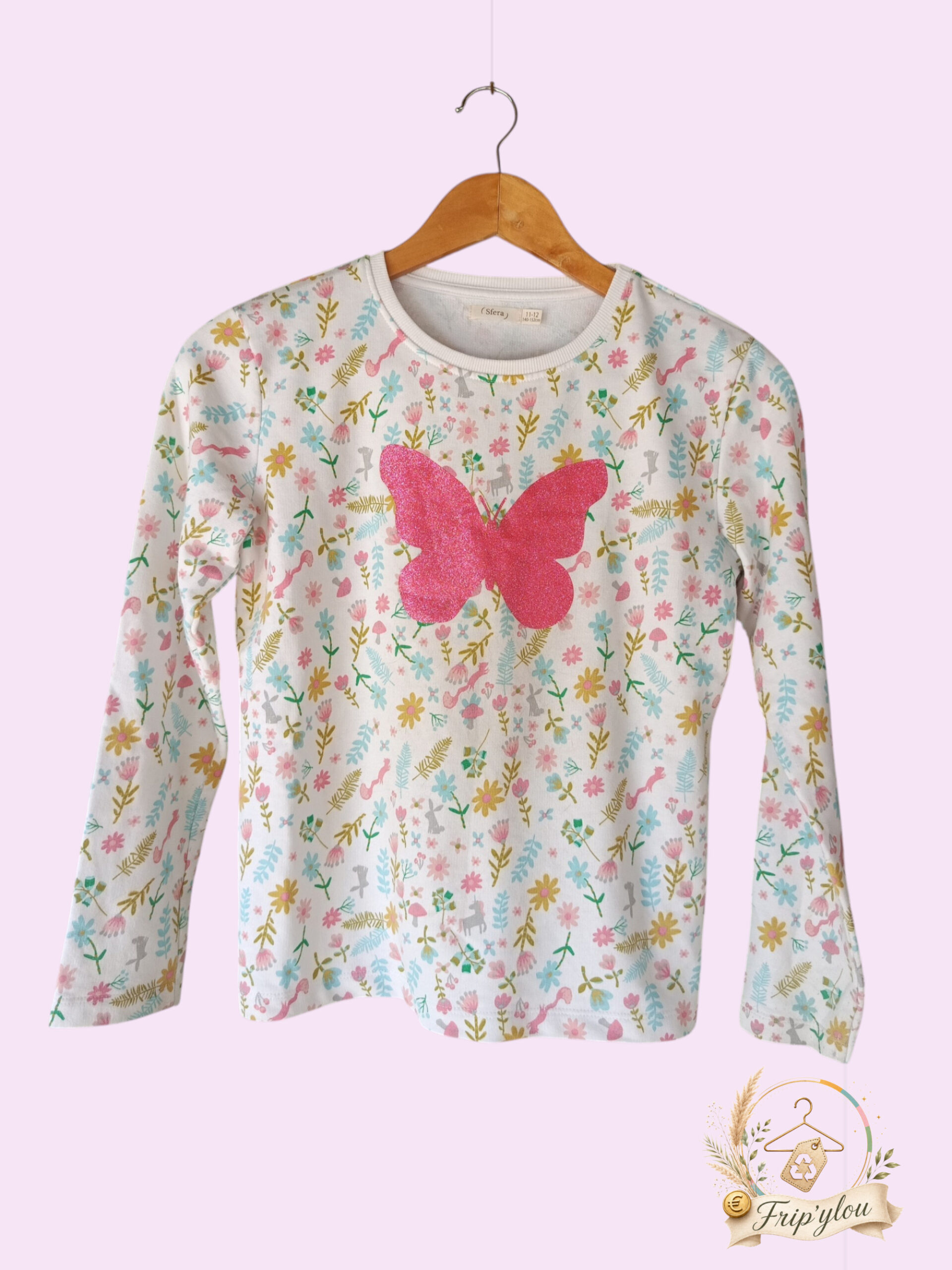 T-shirt / sweat fin fille – 11/12 ans - A1788