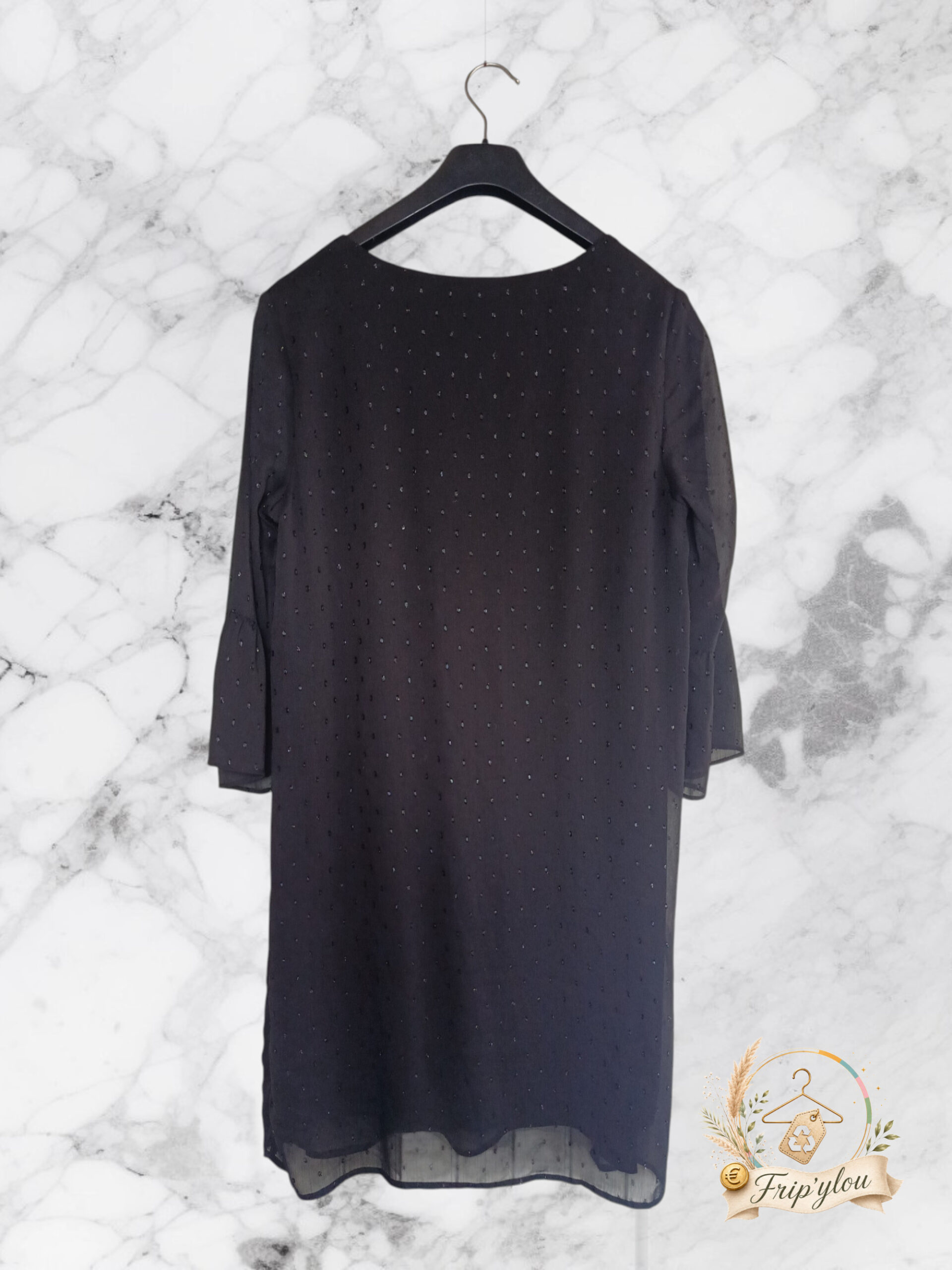 Robe noire RIU – élégante & raffinée - mi saison - A1792 – Image 2