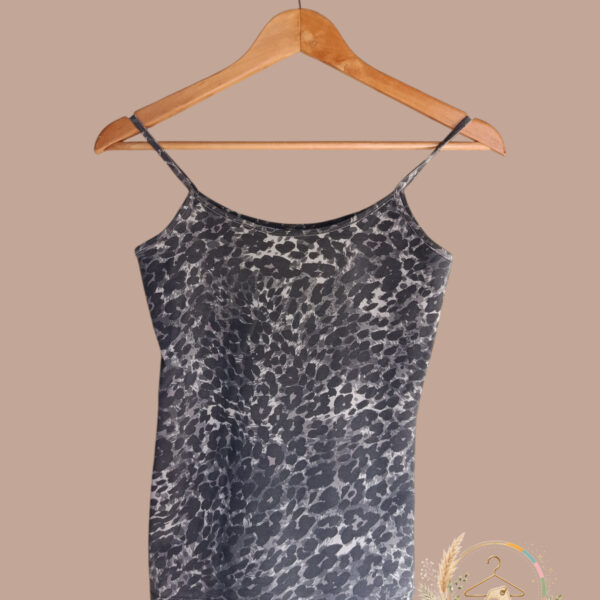 Débardeur femme S ZARA imprimé léopard gris -  A1803