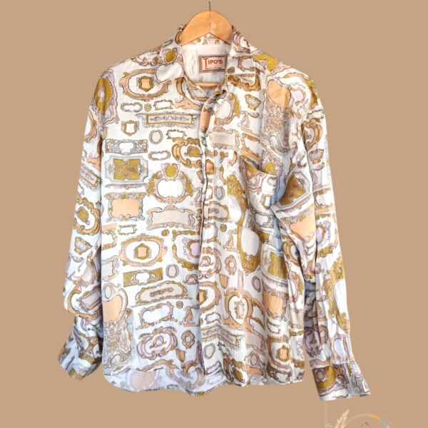 Chemise homme vintage TIPOS – imprimé baroque chic – Great Shirt - A1797