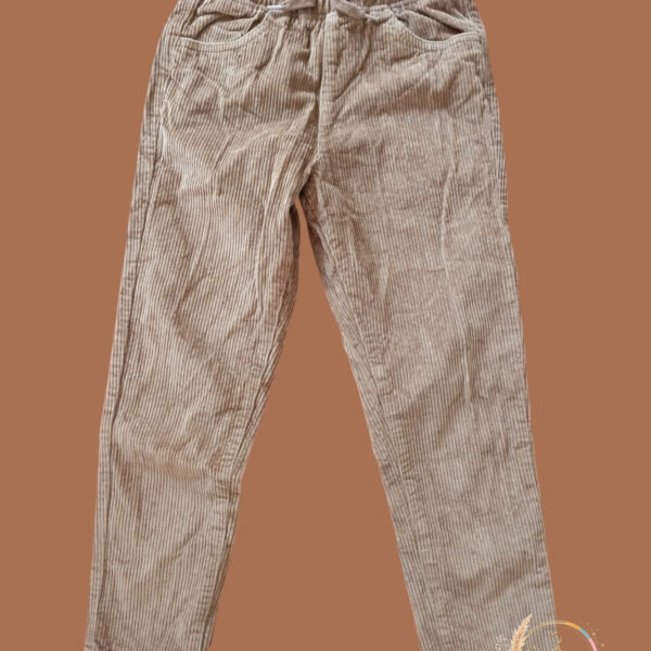 Pantalon en velours côtelé camel  garcon 8ans A1820
