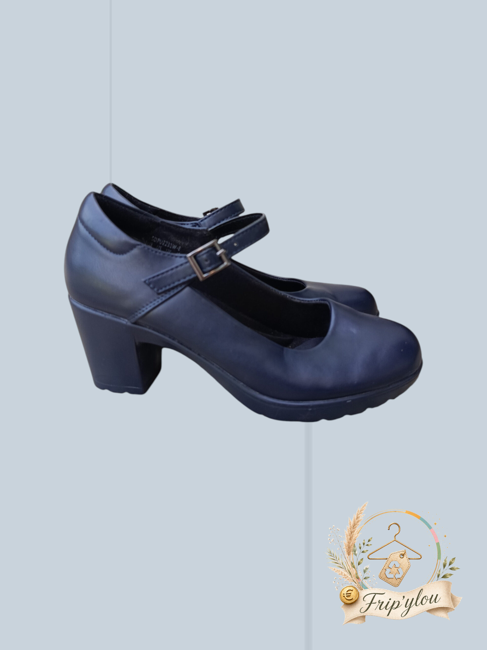 Chaussures à talons style Mary Jane / Baby bleu marine — DREAM PAIRS — T. 36 - A1823 – Image 2