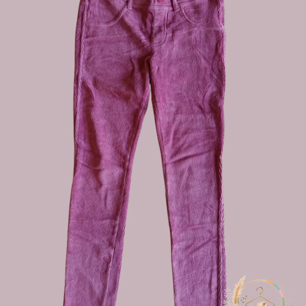 Pantalon skinny stretch en velours type legging fille 8/9 ans A1838