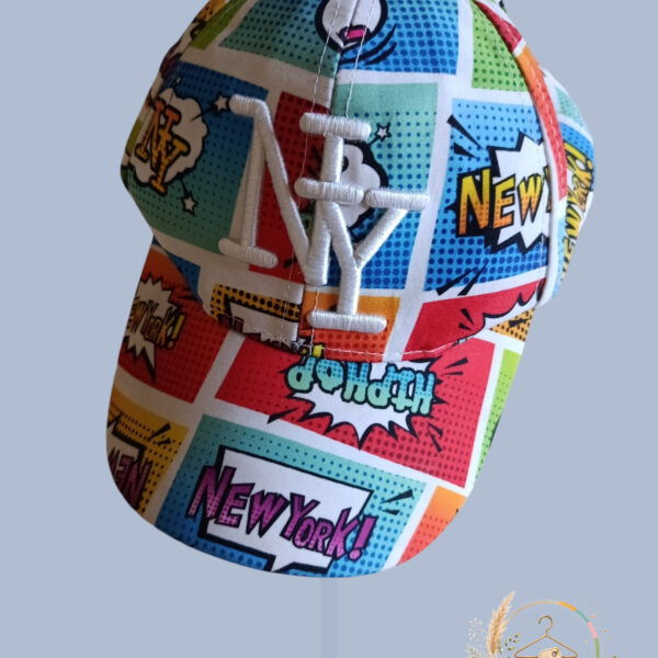 Casquette NY style Comics / Pop Art - Taille ajustable A1840